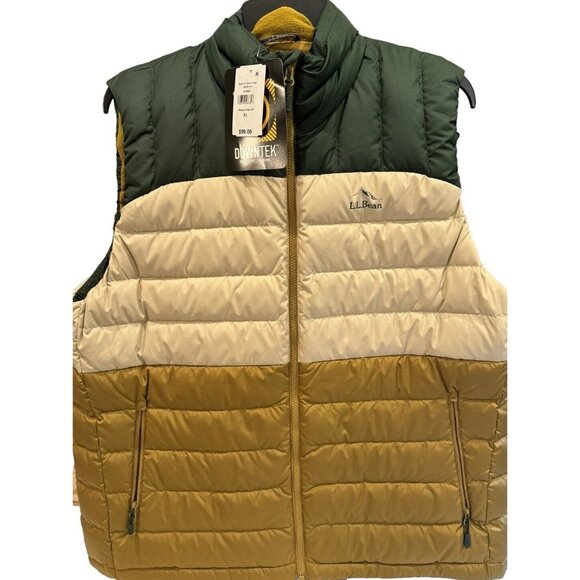 L.L. Bean Men’s Size XL Down Color Block Sleeveless Vest - Picture 10 of 11